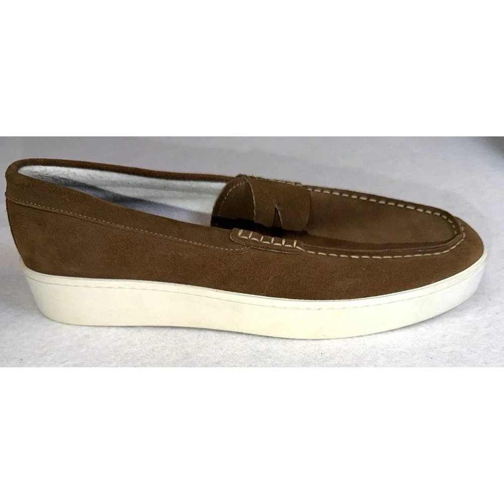 Blake McKay Ashland‎ Mens Penny Loafers Size 11.5 Brown Suede Slip On Shoes